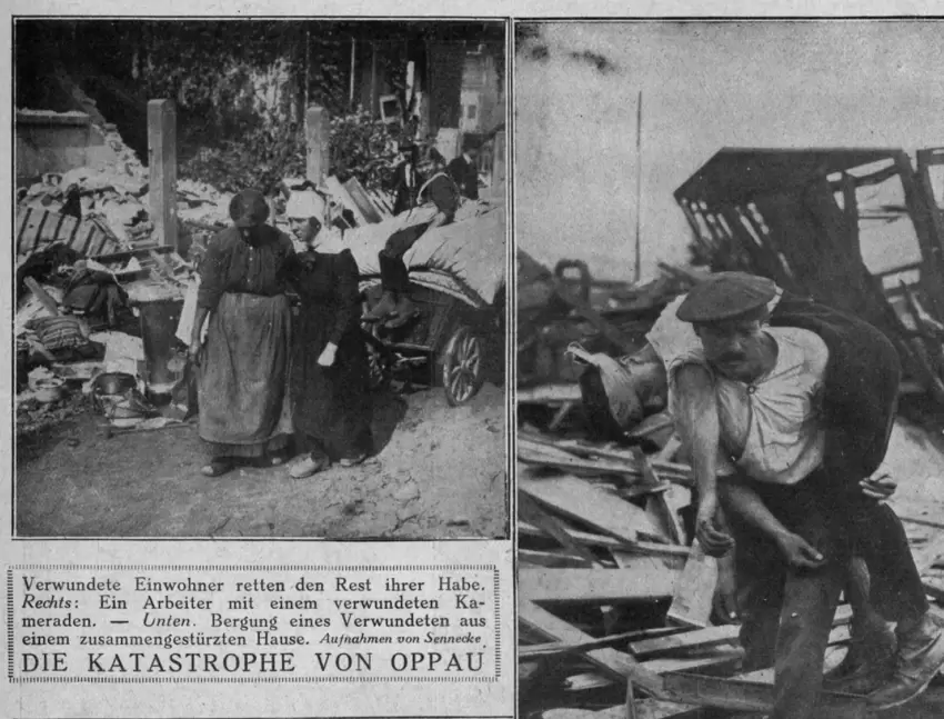 Bilderseite in der Zeitschrift »Die Woche«.
