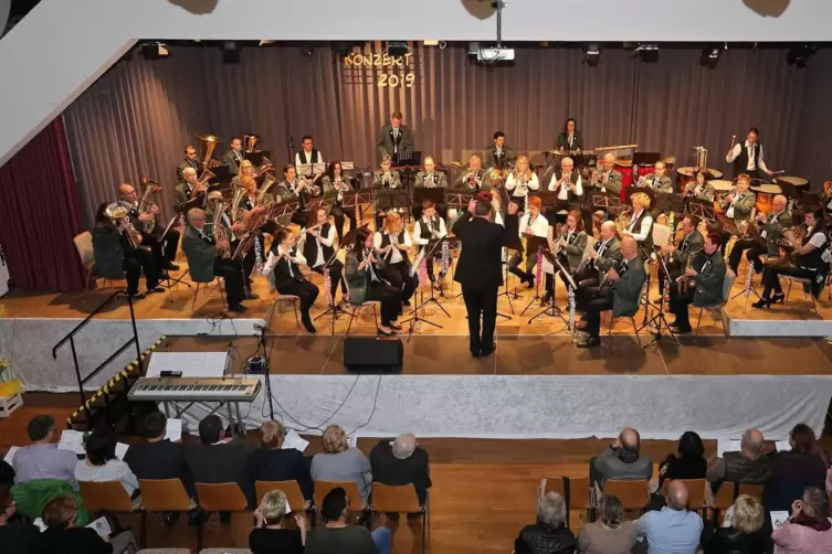 Musikverein „Seerose“, beim Jahreskonzert 2019. 
