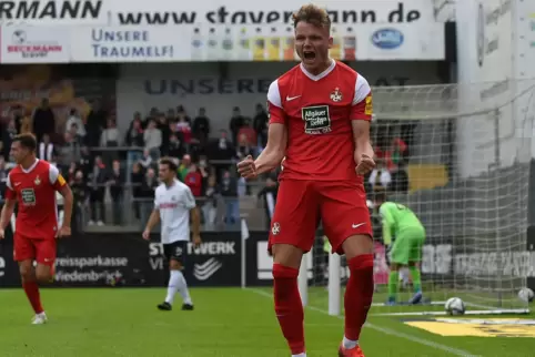 Am Sonntag in Lotte bester Mann auf dem Platz: FCK-Außenbahnspieler Philipp Hercher.
