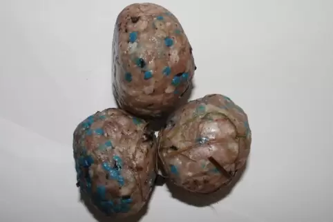 Die vermutlich vergifteten Hackbällchen. 