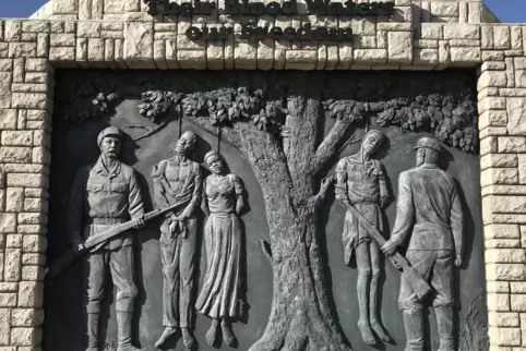 Ein Denkmal erinnert in Windhuk an den von deutschen Kolonialtruppen begangenen Völkermord an den Herero und Nama von 1904 bis 1