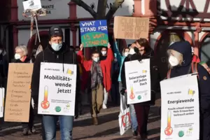 Die Demonstration in Neustadt im März.