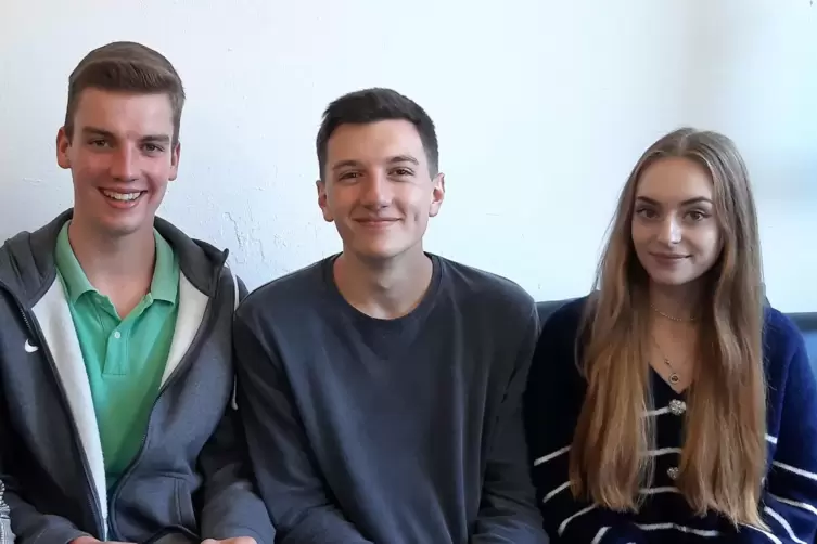 Luca M&uuml;ller, Luka Z&auml;uner und Viktoria Krennerich (von links). 