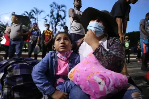 Diese Gruppe von Migranten versucht, von Tapachula aus an die Grenze zwischen Mexiko und den USA zu gelangen. 