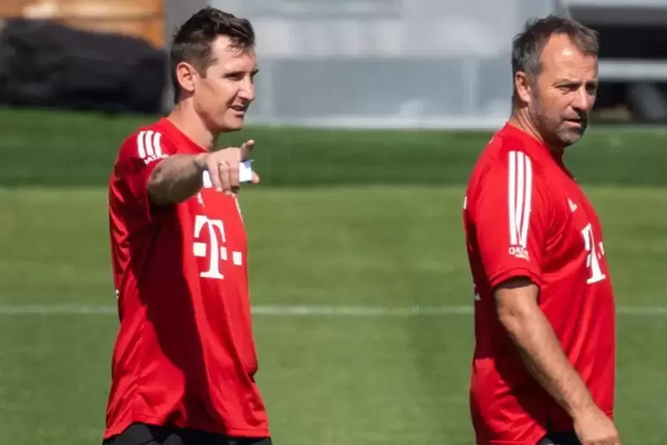 Miroslav Klose und Hansi Flick.