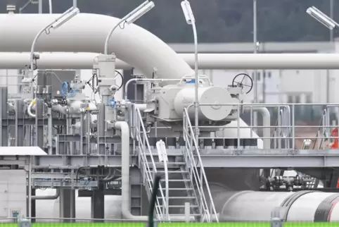 Die Erdgasempfangsstation der Pipeline Nord Steam 2 in Lubmin/Mecklenburg-Vorpommern.