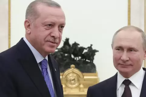 Werden wohl auch über die angespannte Lage im syrischen Idlib sprechen: Recep Tayyip Erdogan und Waldimir Putin. 