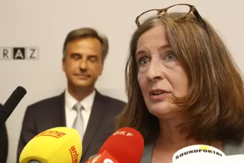 Siegerin und Verlierer bei der Wahl in Graz: Bürgermeister Siegfried Nagl (ÖVP) und Elke Kahr, KPÖ-Spitzenkandidatin. 