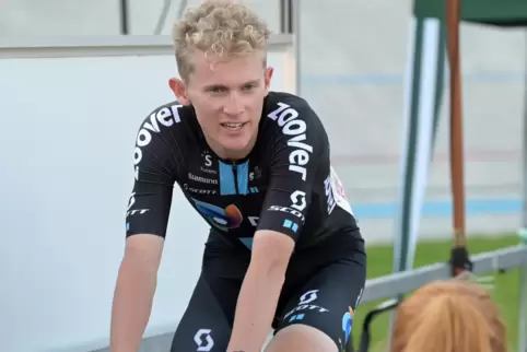 Mal wieder zu Gast auf Dudenhofens Radrennbahn: Martin Salmon.