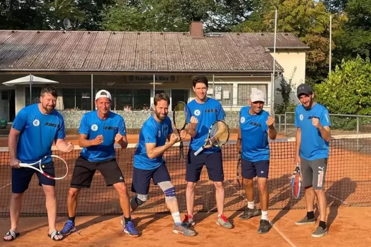 Die Meistermannschaft des TC Schifferstadt (von links): Felix Häußler, Tobias Bayer, Jochen Rummel, Thomas Drieß, Jochen Hollste