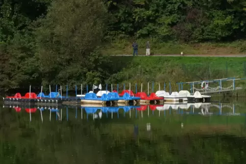 Die Tretboote kommen im Oktober an Land.