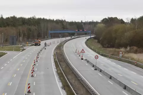 Die Autobahn bei Einsiedlerhof wird am nächsten Wochenende noch einmal ganz leer sein. 