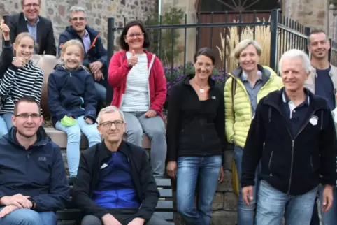 Fleißige Radler: Spitzenreiter Frank Lauer (vorne links), Zweitbester Bernhard Lorenz (Zweiter von links) und Dritter Reinhold S