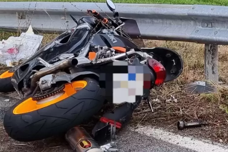 Das Unfall-Motorrad