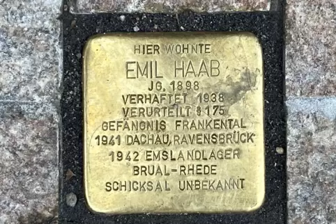 Der vor knapp einem Monat in der Hauptstraße verlegte Stolperstein wäre inhaltlich zu ergänzen: Emil Haab überlebte das KZ-Marty