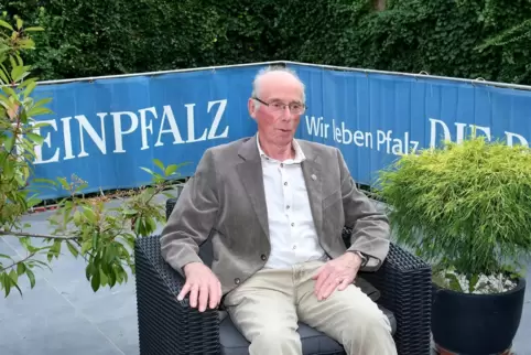 Bernd Feldner zu Besuch auf der RHEINPFALZ-Terrasse in Kirchheimbolanden.