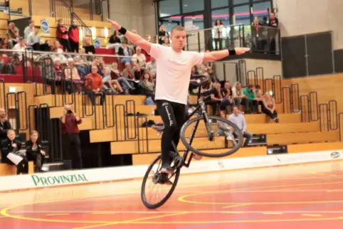 Holte DM-Bronze im Kunstradfahren: Tim Weber. 