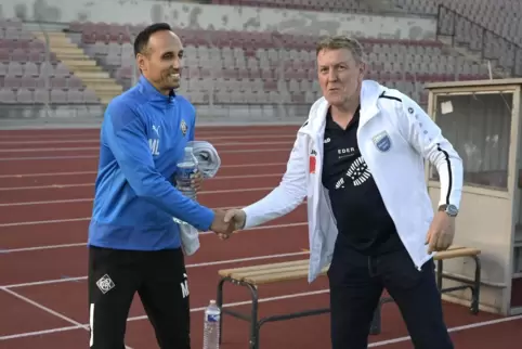 Derzeit erfolgreich beim TuS Mechtersheim: Trainer Ralf Gimmy (rechts). Ebenso erfolgreich bei Arminia Ludwigshafen: Marco Lapin
