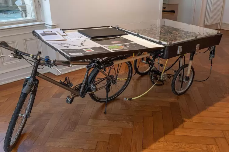 Mit diesem Fahrrad reist die K&uuml;nstlerin seit Mitte der 90-er Jahre in Gebiete, die besonders unter dem Eingriff des Menschen lei