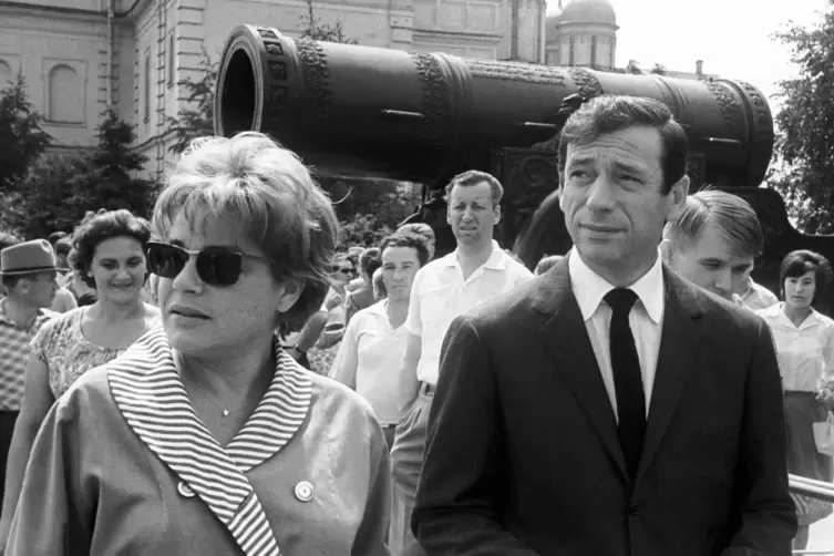  Mit Simone Signoret in Moskau 1956.