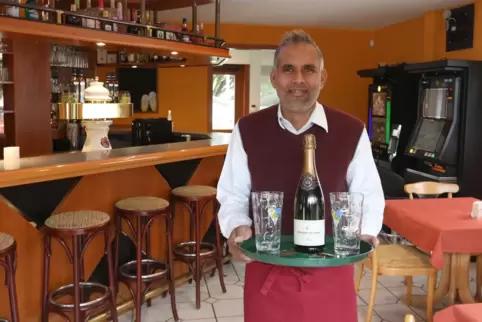 Pächter Jagir Singh im neu eröffneten „Venezia“ in Wörth. 