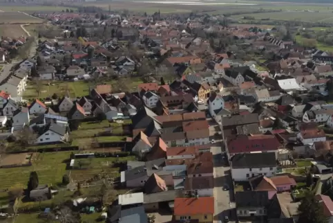 Essingen aus der Vogelperspektive.