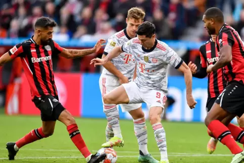 Bekam großes Lob vom Trainer: Robert Lewandowski (Mitte)