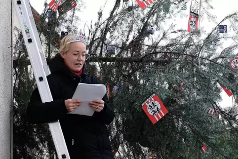 Bürgermeisterin Ulrike Vogelgesang berichtete nicht nur aus dem vergangenen Jahr, sondern gleich aus dem vergangenen Vierteljahr