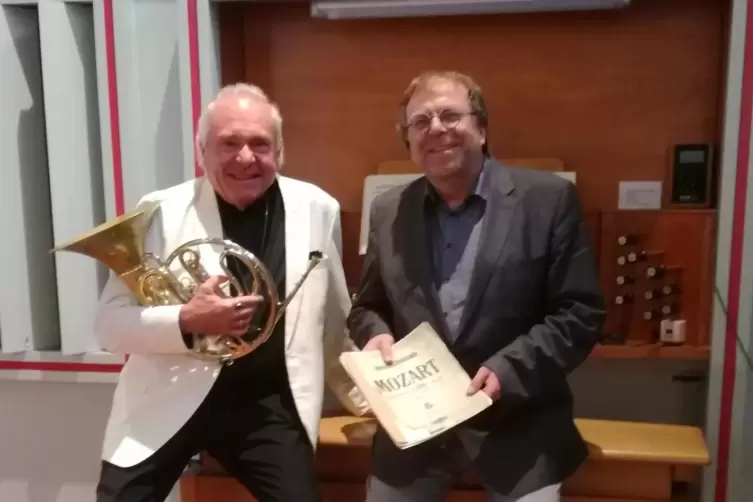 Wenn Horn auf Orgel trifft: Peter Arnold (links), Torsten Laux. 