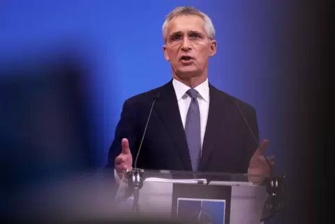 Nato-Generalsekretär Jens Stoltenberg kritisiert Russland. 