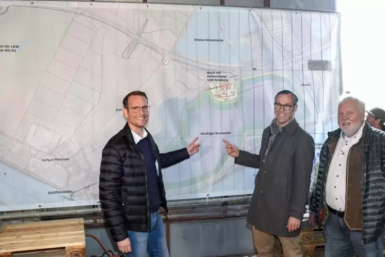 Große Pläne: Auf einem Areal von 81 Hektar zwischen B9 und Rhein soll das neue Kieswerk Bonnau entstehen. Hier Willersinn-Geschä