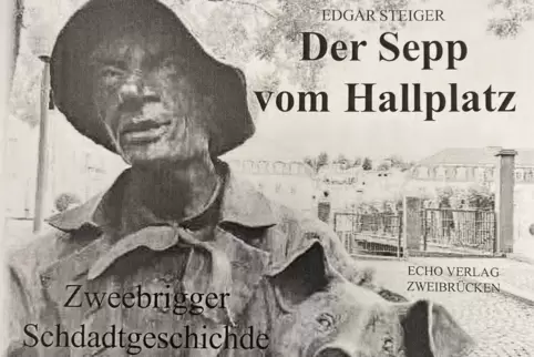 Der Schweinehirt ziert das Cover. Die Figurengruppe aus Bronze von Kurt Grabert steht seit 1990 auf dem Hallplatz. 
