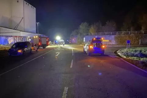 Die Unfallstelle in Höhe des Firmengeländes der Palatia Malz.