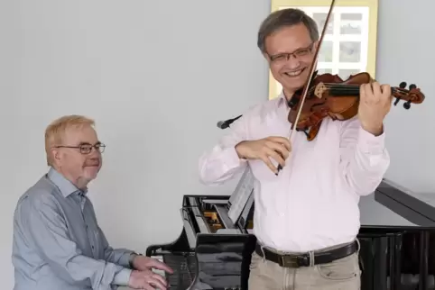 Musikalisch auf einer Wellenlänge: Wolfgang Müller Steinbach (links) und Martin Merger.