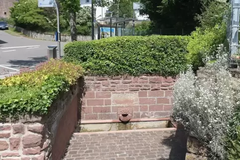 Der Dorfbrunnen in Gersbach liegt etwas versteckt.