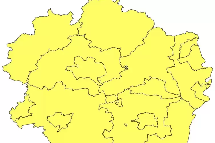 In der Pfalz gilt nach wie vor Warnstufe 1 in den Kreisen und Städten. 