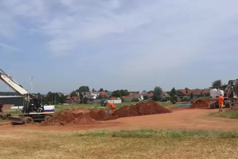 Im Kröpper Neubaugebiet „In der Stockwiese“ laufen die Arbeiten für den zweiten Bauabschnitt. 