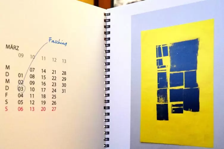 So sieht der März 2022 aus: Arbeit von Marie Gouil in dem neuen KWG-Kalender.