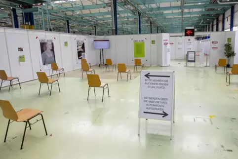 Im Stand-by-Modus: das Impfzentrum Kaiserslautern. 