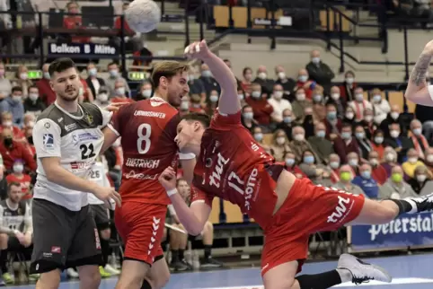 Jannek Klein war ein Aktivposten im Spiel der Eulen Ludwigshafen gegen Elbflorenz Dresden. Sechs Tore bei sieben Versuchen war s