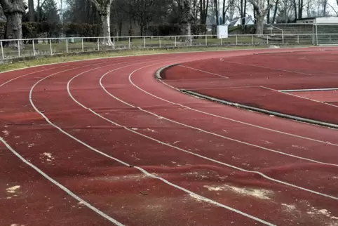 Die Kurven sind von den Wurzelschäden besonders betroffen, aber auch Feuchtigkeit macht der Laufbahn im Ostparkstadion zu schaff Die Kurven sind von den Wurzelschäden besonders betroffen, aber auch Feuchtigkeit macht der Laufbahn im Ostparkstadion zu schaff