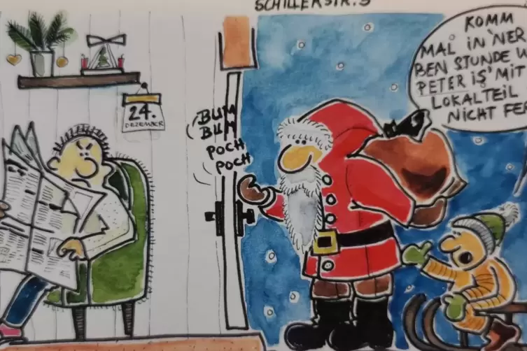 Ein Kartengru&szlig; von einem RHEINPFALZ-Zusteller. 