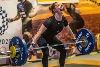 Mara Strykala schaffte, trotz gewaltiger Anstrengung, beim Duell gegen AC Germania St. Ilgen nur zwei Hebungen. 