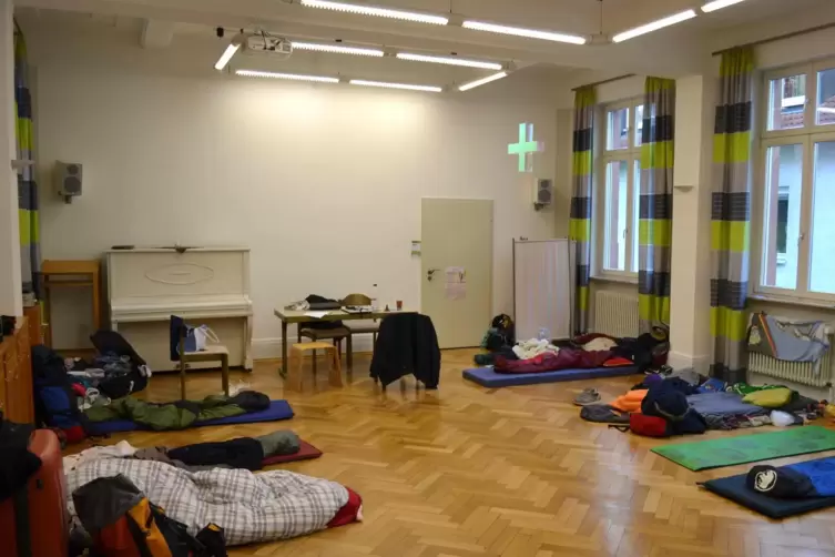 Voll belegt: das Nachtlager vor Corona. 