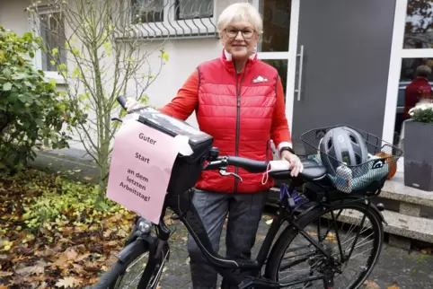 Oft mit dem Fahrrad unterwegs: Renate Mathieu hat in ihren 33-Jahren als Gemeindekrankenschwester häufig in die Pedale getreten 