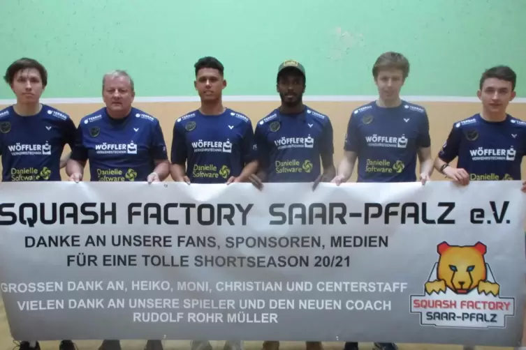 Endlich tritt der frühere SC Güdingen in dieser Saison auch unter seinem neuen Namen Squash Factory Saar-Pfalz an. Auf dem Foto 