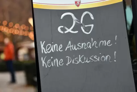 Ab Mittwoch gilt im öffentlichen Leben die 2G-Regel, nur noch Geimpfte und Genesene haben daran teil.