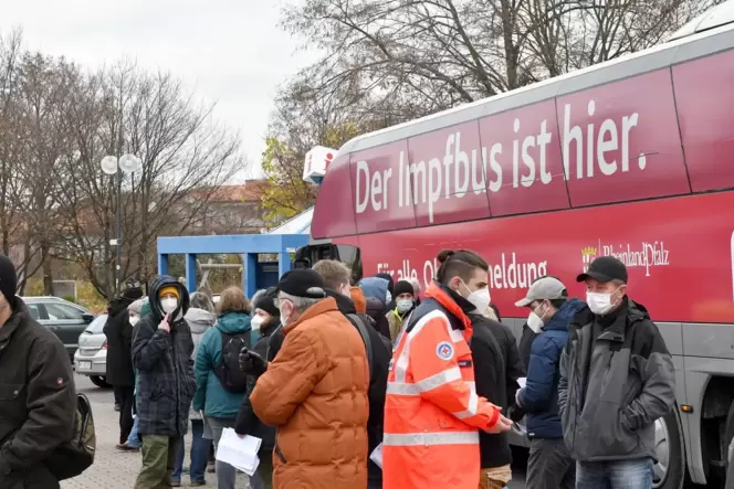 Der Impfbus in Wachenheim.