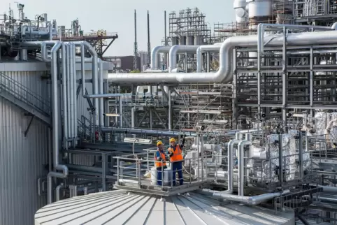 Produktionsanlage im BASF-Stammwerk Ludwigshafen. 