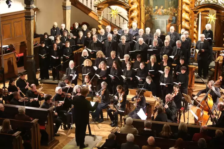 Der Mozartchor beim Konzert 2019 mit dem „Messiah“.